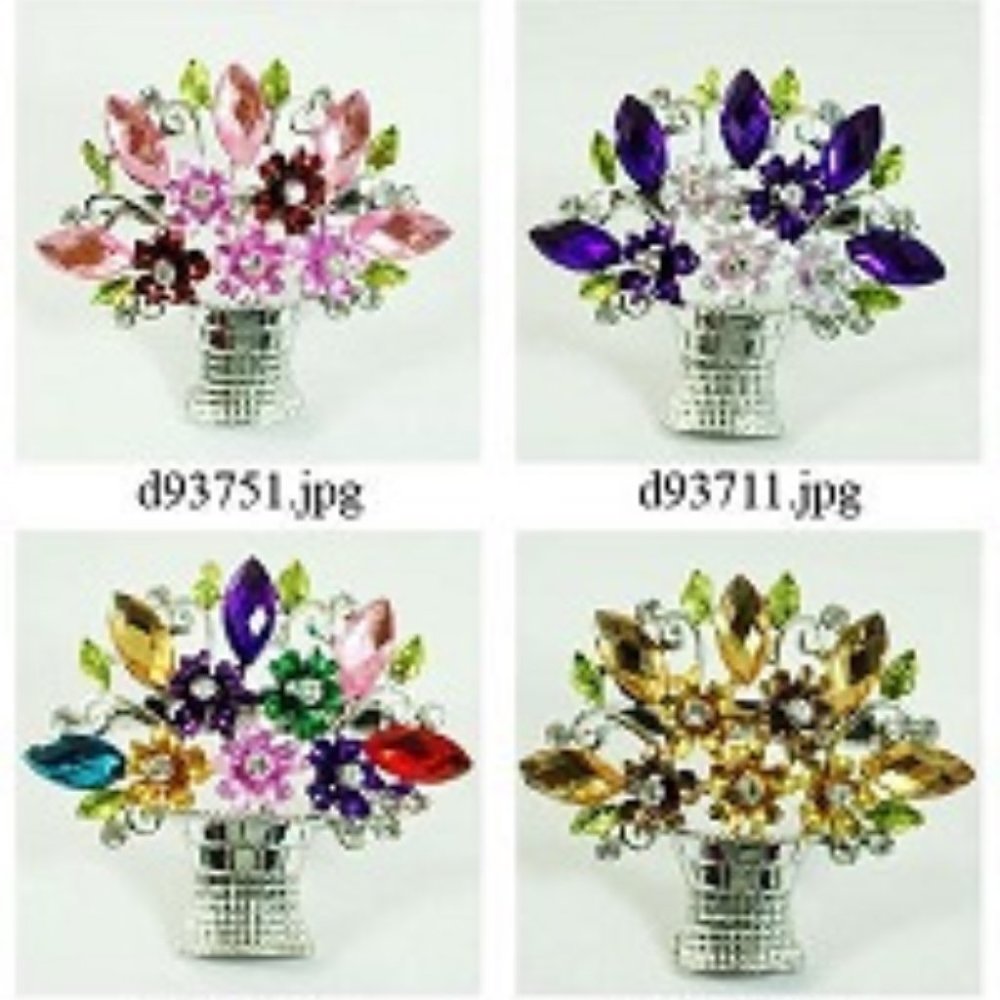 Super Offer  6 ~ Crystal Basket Brooches